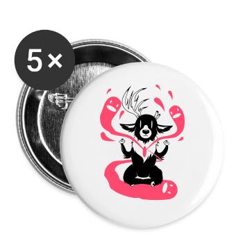 cool - Buttons klein 25 mm (5er Pack) - Weiß - Vorne