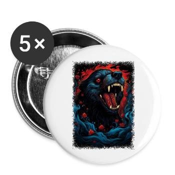 Idée cadeau Une blague de Noël sur la loutre Otter Lover Lover - Lot de 5 petits badges (25 mm) - blanc - Devant