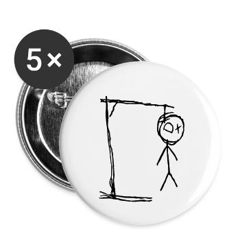 Hangman - Buttons klein 25 mm (5er Pack) - Weiß - Vorne