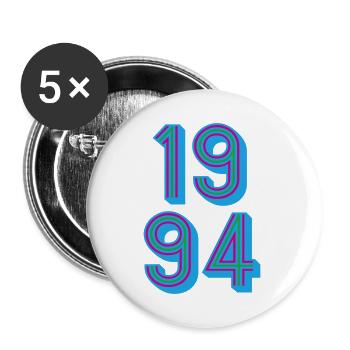 1994 Year of birth | Colors changeable - Buttons small 1''/25 mm (5-pack) - white - Front