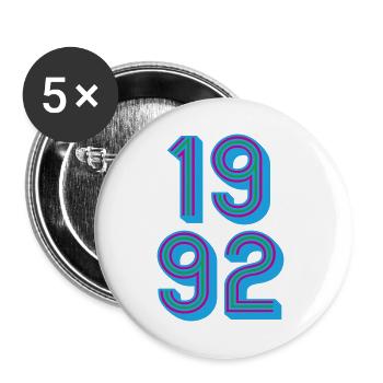 1992 Year of birth | Colors changeable - Buttons small 1''/25 mm (5-pack) - white - Front