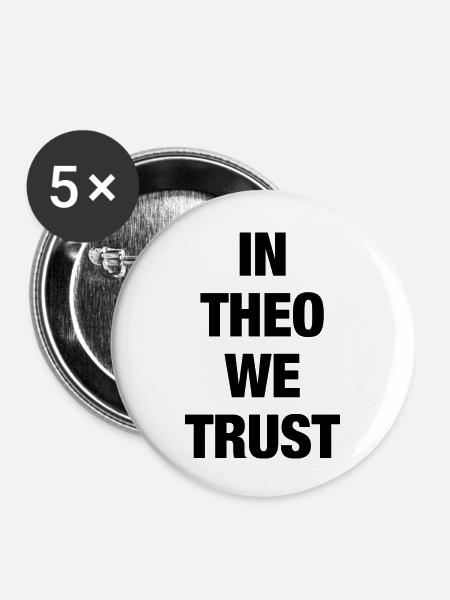 Theo - Buttons klein 25 mm (5er Pack) - Weiß
