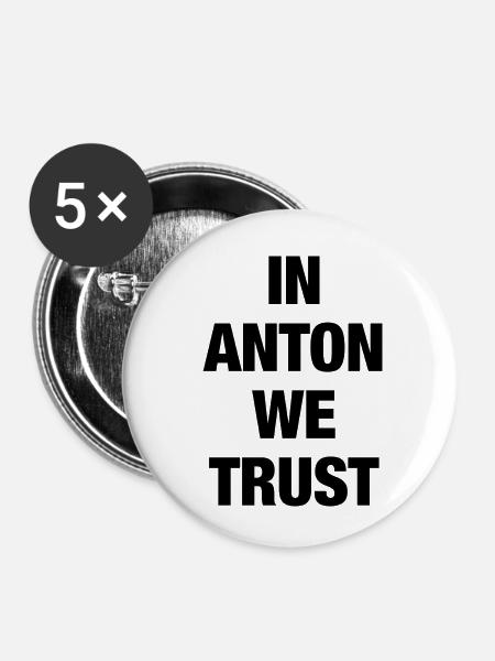 Anton - Buttons klein 25 mm (5er Pack) - Weiß