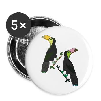 tukan zwei - Buttons klein 25 mm (5er Pack) - Weiß - Vorne