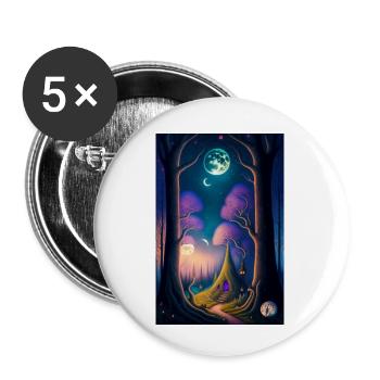Magisches Paradis - Buttons klein 25 mm (5er Pack) - Weiß - Vorne