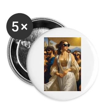Sunglasses Girl - Buttons small 1''/25 mm (5-pack) - white - Front