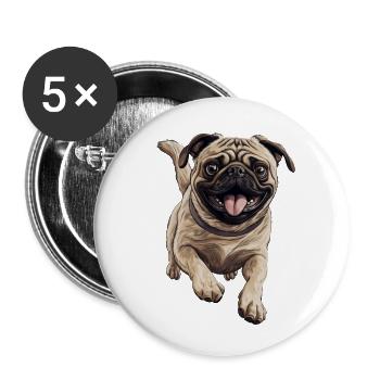 Sprints de carlin - Lot de 5 petits badges (25 mm) - blanc - Devant