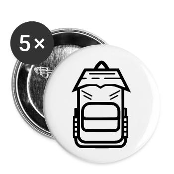 Backpack - Buttons small 1''/25 mm (5-pack) - white - Front
