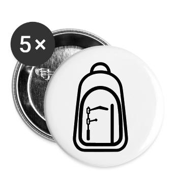Rucksack - Buttons klein 25 mm (5er Pack) - Weiß - Vorne