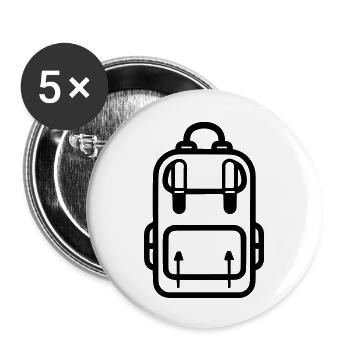 Rucksack - Buttons klein 25 mm (5er Pack) - Weiß - Vorne