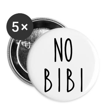 no bibi - Lot de 5 petits badges (25 mm) - blanc - Devant
