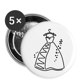 Wedding dress matching the bachelor party - Buttons small 1''/25 mm (5-pack) - white - Front