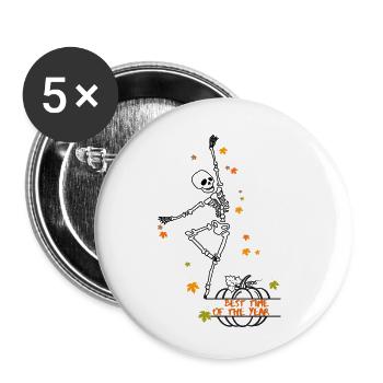 Best time of the year - Buttons small 1''/25 mm (5-pack) - white - Front