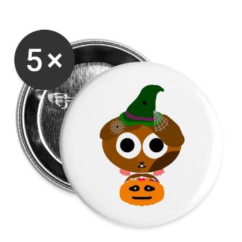 Cute Halloween Guinea Sheep! - Buttons small 1''/25 mm (5-pack) - white - Front