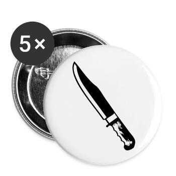 messer - Buttons klein 25 mm (5er Pack) - Weiß - Vorne