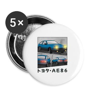 DEEP OCEAN CAR COMIC / POP UP HEADLIGHTS HATCHBACK - Buttons small 1''/25 mm (5-pack) - white - Front