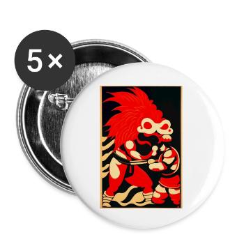 Intertwining mystery battles - Buttons small 1''/25 mm (5-pack) - white - Front