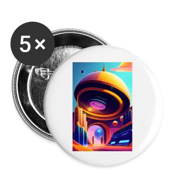 Retro Arcade - Buttons small 1''/25 mm (5-pack) - white - Front