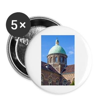 L’église Saint-Bavon (Sint Bavo Kerk) à Noordwijk - Lot de 5 petits badges (25 mm) - blanc - Devant