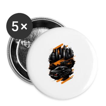 Rein in die Geschwindigkeit - Buttons klein 25 mm (5er Pack) - Weiß - Vorne