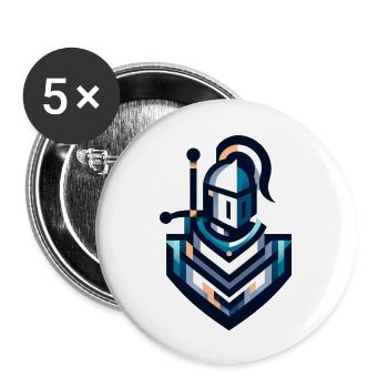 Bedivere - Buttons klein 25 mm (5er Pack) - Weiß - Vorne