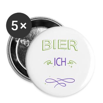 Statement Chihuahua Alcohol Excesses Malt Beer - Buttons small 1''/25 mm (5-pack) - white - Front