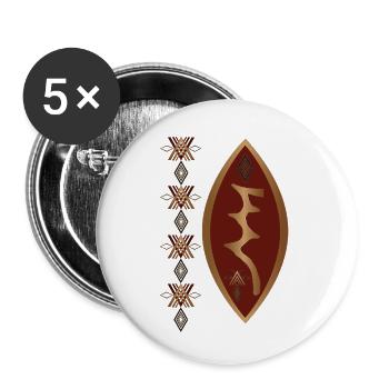 WALD - Buttons klein 25 mm (5er Pack) - Weiß - Vorne