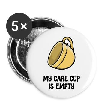 Lustige Sprüche Ist Mir Wurscht Gleichgültig - Buttons klein 25 mm (5er Pack) - Weiß - Vorne