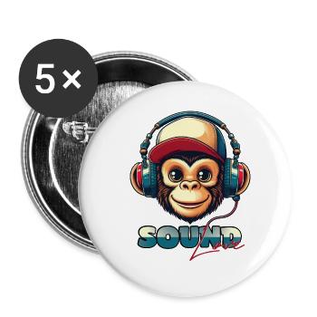 L’amour sonore - Lot de 5 petits badges (25 mm) - blanc - Devant