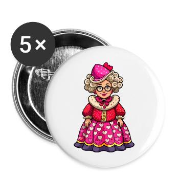 Sweet granny - Buttons small 1''/25 mm (5-pack) - white - Front