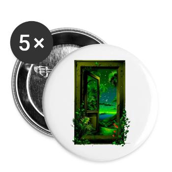 Tür ins Paradies - Buttons klein 25 mm (5er Pack) - Weiß - Vorne