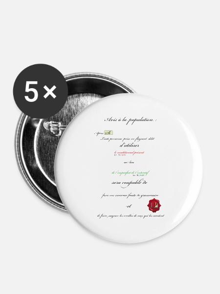 Grammatik - Buttons klein 25 mm (5er Pack) - Weiß