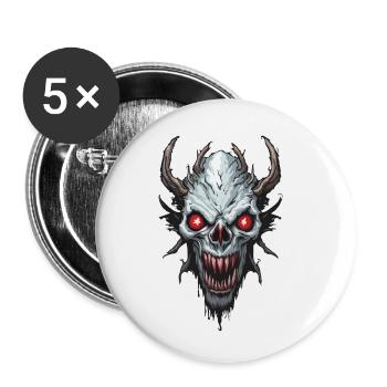 Wendigo / böser Geist / Besitzergreifend / Horror - Buttons klein 25 mm (5er Pack) - Weiß - Vorne