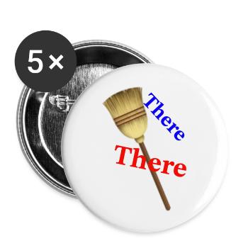 Là - Lot de 5 petits badges (25 mm) - blanc - Devant