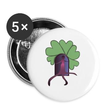 Step Out Pink - Buttons small 1''/25 mm (5-pack) - white - Front