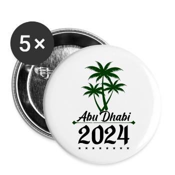 abu dhabi 2024 palmen - Buttons klein 25 mm (5er Pack) - Weiß - Vorne