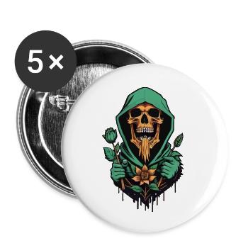 Tod in der Nachbarschaft - Buttons klein 25 mm (5er Pack) - Weiß - Vorne
