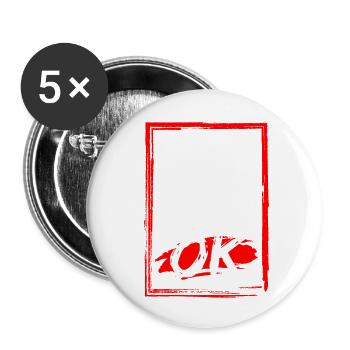 Motif Affirmatif Avec Style Énergique - Lot de 5 petits badges (25 mm) - blanc - Devant