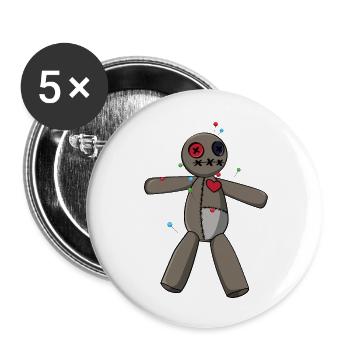 Phasmophobia Voodoo Puppe - Buttons klein 25 mm (5er Pack) - Weiß - Vorne