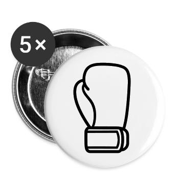 Boxhandschuh - Buttons klein 25 mm (5er Pack) - Weiß - Vorne