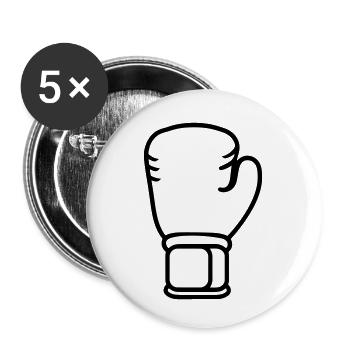 Boxing Glove - Buttons small 1''/25 mm (5-pack) - white - Front