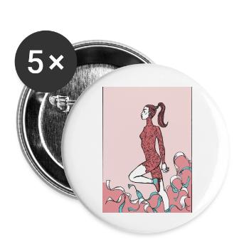 jazz - Buttons klein 25 mm (5er Pack) - Weiß - Vorne