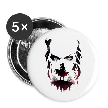 Je te voie - Lot de 5 petits badges (25 mm) - blanc - Devant
