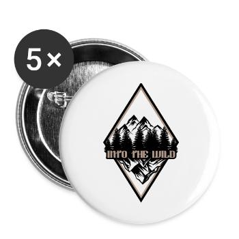 Dans la nature - Lot de 5 petits badges (25 mm) - blanc - Devant