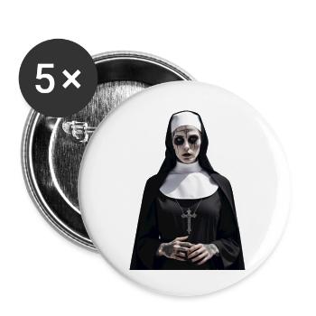 The dark nun - Buttons klein 25 mm (5er Pack) - Weiß - Vorne