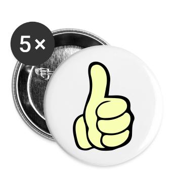 like hand - Buttons klein 25 mm (5er Pack) - Weiß - Vorne