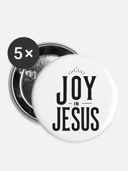 Freude an Jesus - Buttons klein 25 mm (5er Pack) - Weiß
