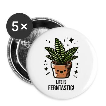 Das Leben ist ferntastisch - Buttons klein 25 mm (5er Pack) - Weiß - Vorne