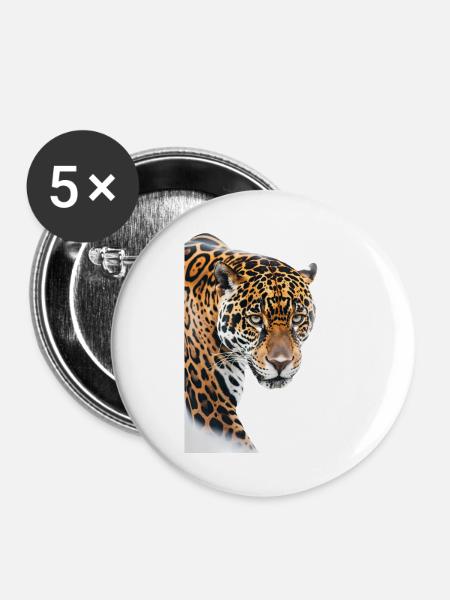 Jaguar - Buttons klein 25 mm (5er Pack) - Weiß