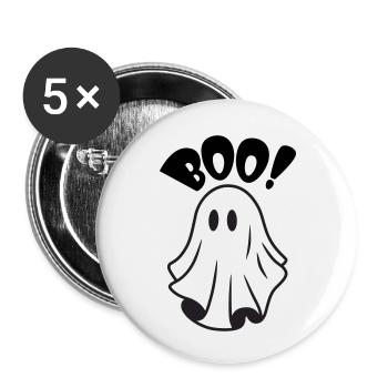 Adorable Ghost Halloween | BOO for Horror Night - Buttons small 1''/25 mm (5-pack) - white - Front